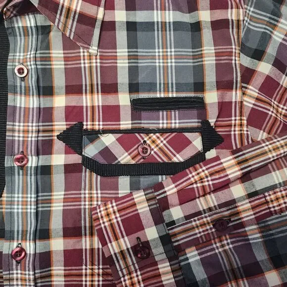 RAW BLUE WESTERN LONG SLEEVE BUTTON DOWN SIZE L‎ - Picture 5 of 14